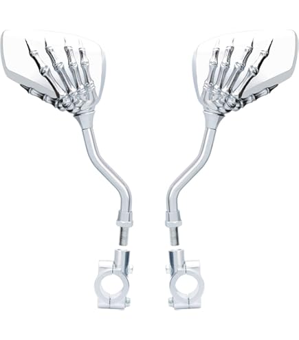 Paire Rétroviseurs Vélo Chrome 75mm - Avec Catadioptre, Collier 22mm Pour Guidon