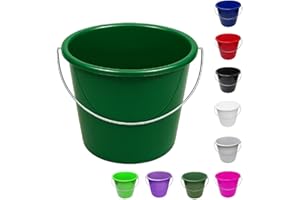 NETPROSHOP Small bucket with 5 litre scale without lid, food-safe, colour: dark green