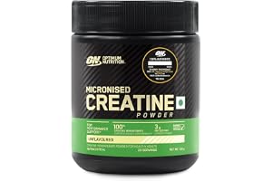 Optimum Nutrition (ON) Micronized Creatine Powder - 100 Gram, 33 Serves, 3g of 100% Creatine Monohydrate per serve, Supports Athletic Performance & Power, Unflavored.