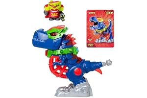 SUPERTHINGS – Mr King T-Rex.Robot w kształcie dinozaura złoczyńców filmu. Ze światłami i dźwiękami, baterie w zestawie. Zawiera 1 zestaw, 1 figurkę i 1 ekskluzywną kartę. Cechy specjalne