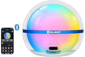 OLIGHT Sphere-C Veilleuse LED Multicolore, Lampe Nuit Chargeur USB-C Universel 75 LM avec Contrôle APP Bluetooth, Lampe d'Ambiance IP56 Étanche pour Enfant, Jeu, Camping, Cadeau (blanc, 1)