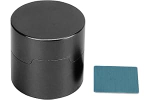 Jiawu Soporte para Tiza con Punta de Taco, Soporte para Tiza de Billar de Aleación de Aluminio, Mini Soporte Magnético para Tiza de Piscina, Estuche para Tiza de Billar (Negro)