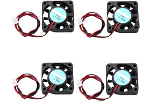 4Pcs 3D Printer Fan,Tangxi 40x40x10mm 3D Printer Ventilador de enfriamiento,DC 12V 7000RPM 6.7CFM Super Quiet 4010 Fan para CR-10 3D