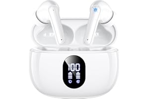 ZZU Wireless Earbuds,Bluetooth Earphones ENC Noise Cancelling Mic,Big Bass Stereo Sound,48 Hours Playtime,Lightweight in-Ear Earphone,IPX7,Hands-Free Calls with AI for iPhone,Android,Pad,Sports,Workout