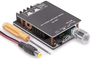ZHITING 200W Bluetooth Amplifier Board TPA3116,100W + 100W Audio Amp Board avec LC Filter Technique, Dual Channel DC8-24V, Password Free Connect to Phone Quietly