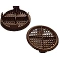 4 x Brown Plastic 70mm Round Soffit Air Vents/UPVC Push Fit Eaves Disc/Fascia