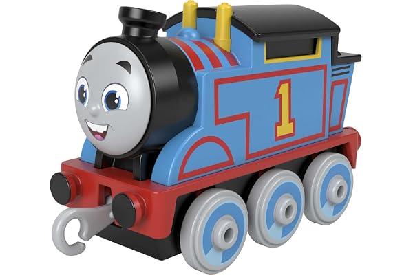 Fisher-Price Thomas et ses Amis, Locomotive Bleue n° 1 Thomas en métal à pousser, avec Connecteurs en Plastique pour Connecter à d’autres Trains, à collectionner, Jouet Enfant, Dès 3 ans, HBX91