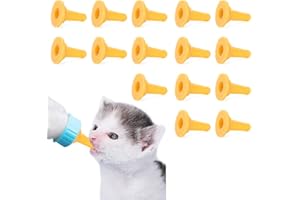 LIZEALUCKY 15 Stück Haustier-Flaschennippel, Silikon-Nippel, Stillflasche, Nippel, Schnuller, Düsenkopf, Ersatz Für Hunde, Welpen, Katzen, Kätzchen, Kleintiere