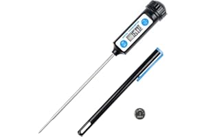 Anpro Termometro Cucina Digitale - Termometri Pentole con Sonda Lunga e Schermo LCD per Alimenti, Carne, Olio, Latte, Vino, Barbecue Acqua