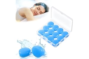 Aohcae Silicone Ear Plugs, 12 PCS (6 Pairs) Noise Cancelling Ear Plugs for Sleeping Swimming, Travelling Waterproof Ear Plugs for Kids and Adults Moldable Earplugs