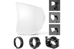 NEEWER CRS7 Softbox Diffusion Dome mit 3 Adapterringen, kompatibel mit Godox V1 NEEWER Z1 Z2 Rundkopfblitz und quadratischem Speedlite Z760 und mehr, Halterung für Videolicht MS60B MS60C MS150B