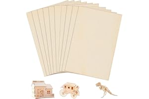 TSKDKIT A4 Plywood Sheets Basswood Sheet 2mm Craft Wood Blank Unfinished Wood Board for Craft DIY Painting Modelling Fretwork Engraved Home Decor(30 x 20cm)