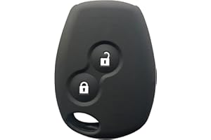 Thayla Housse étui en Silicone pour Clé Renault Clio 3, Twingo 2, Master 3, Kangoo 2, Trafic Modus Dacia Sandero Duster Lodgy Logan Dokker Protection Clé Télécommande Voiture (Black)