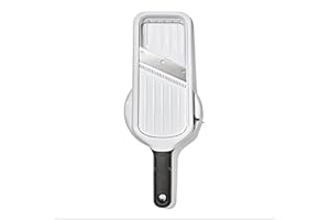 Mandoline manuelle de précision OXO Good Grips - Mandoline compacte réglable avec 5 réglages de lames pour couper en julienne et en tranches - Poignée antidérapante - Lavable au lave-vaisselle