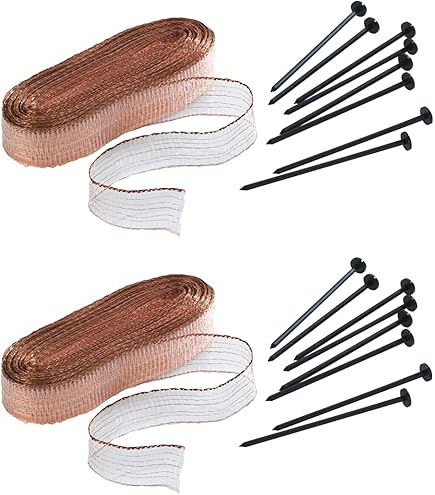 Feuille De Cuivre Bande Ruban, EMI Blindage Ruban Adhésif, Ruban Anti Limaces Conducteur A Double Face Pour Soudurecontre Les Limaces Etc 0 3cm 97460830