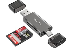Lector de Tarjetas SD MOGOOD Lector de Tarjetas de Memoria USB 3.0 al Lector de Tarjetas de Memoria Micro Lector de Tarjetas SD Lector de Tarjetas de Memoria cámara Externa con Doble Conector sdhc