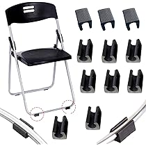 20-Pack U-Shaped Chair Leg Caps - 10mm Plastic Furniture Feet For Metal Legs