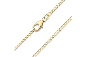 MATERIA by Matthias Wagner Złoty łańcuszek damski z prawdziwego złota próby 585, łańcuszek pancerka, 1,6 mm, 42-60 cm, z etui, 60 cm, Metal Złoto