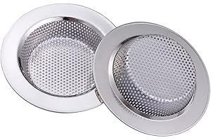 Yizhet 2 Pcs Filtre Évier Cuisine Acier Inoxydable Métal Lavabo 7.5cm / 2.95" Diamètre