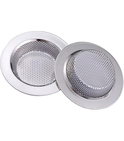 Küchensieb 2er Set Edelstahl – Abflussfilter Für Spüle, 3-in-1 Mit Pop-up Stopfen