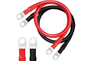 DELISOULS 2 Stück Batteriekabel 70cm 2 AWG 35mm², 12V Auto Batterie Kabel Batterie Wechselrichter Kabel Batterie Verlängerungskabel SC35-10, 12V Batteriekabel für Auto LKW Motorrad Solar Wohnmobil Marine