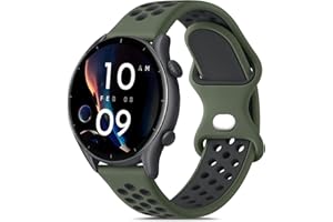 AK Bransoletka do Amazfit GTR 3 Pro / GTR 3 / Amazfit Balance, dla mężczyzn i kobiet, 22 mm, sportowa, silikonowa, wymienna bransoletka do Amazfit GTR 4 / GTR 2e/ GTR 47 mm, dwukolorowa, oddychająca