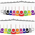 USB Sticks 512MB 20 Pack USB 2.0 Memory Stick Swivel Design Pen Drive Thumb Drive Extral Data Storage (Mixed Color With Lanyard)