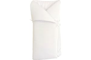 MODIN Saco Manta Bebe - para capazo Bebe - Desmontable - 100% Algodon - Envuelve a tu Tesoro en Suavidad: Saco Manta Exclusivo (PLUMETI Blanco)