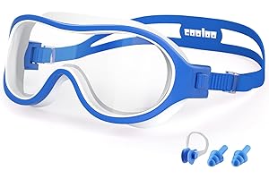 COOLOO Swimming Goggles for Kids 6-16 Kids Swimming Goggles for Children Teens Anti-Fog Anti-UV Clear Wide View Boys Girls