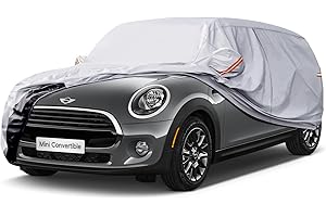 GUNHYI 6 Couches Bache Voiture Exterieur Respirante Étanche,Contre Pluie Soleil Poussière Universel(360-415 cm) pour Renault Clio, Fiat 500/Punto, Audi A1, Toyota Yaris, Citroen C3, VW Polo etc.