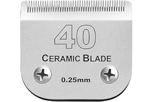 BESTBOMG Haustier-Schneidklingen, Scherkopf, kompatibel mit Oster-Tierschneider, abnehmbare Edelstahl-Keramikklinge, kompatibel mit Wahl Clipper, kompatibel mit Andis Hundeschermaschine (0,25 mm 40#)