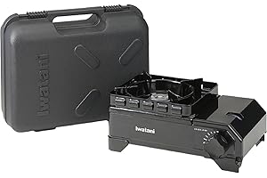Iwatani Cassette Stove, Gas Tough Maru Jr. Made in Japan, Dutch Oven Compatible, Black