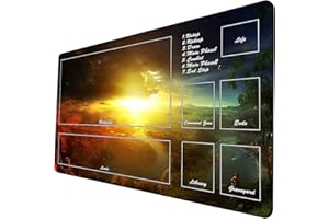 DYETEE Brettspiel TCG Spielmatte – Sternenhimmel MTG Spielmatte – auch ideal als Mauspad 385 mit Zonen