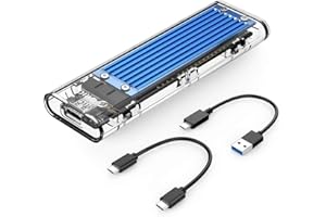 ORICO USB 3.1 (10Gbps) M.2 Enclosure for M2 NVMe & SATA SSD - USB-C to M2 PCIe NGFF Adapter Reader for M-Key & B+M Key Solid State Hard Drive
