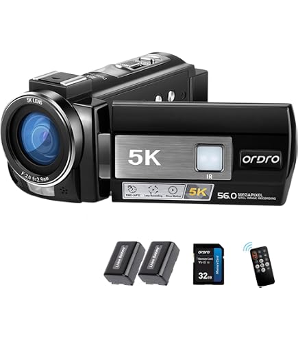 4K Digitalkamera, 18 Facher Zoom, HD WLAN Videokamera Camcorder Mit 3
