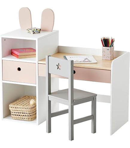 Atmosphera Pupitre D'Écriture Enfant - Bureau Pour Enfants Avec Tiroir
