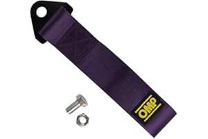 SADA72 Cinghia di traino, corda per rimorchio d’emergenza, professionale, universale, per auto, cinghia da attaccare a paraurti anteriore o posteriore, gancio traino, Non null, Viola, Taglia libera