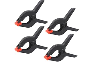 Abrazaderas resorte, juego clips CESFONJER 6 pulgadas, 4 piezas abrazaderas muselina plástico resistentes para muselina fondo, lienzo, papel, clip resistente, estudio fotográfico y más