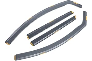 GEARCELL 4 PCS Wind Deflectors, Rain Guards Window Visor Left & Right Compatible with Nissan QASHQAI MK2 2014-2021 5 Door SUV Rain Shield Shade Replacement Tinted