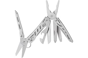 NexTool Mini Flagship Multitool, 10 In 1 Coltello Multiuso Pinza Multiuso Sattrezzo Multifunzione con Coltellino Apribottiglie Forbici Regali per la Festa del Papa, Regalo Festa del Papà-Argento