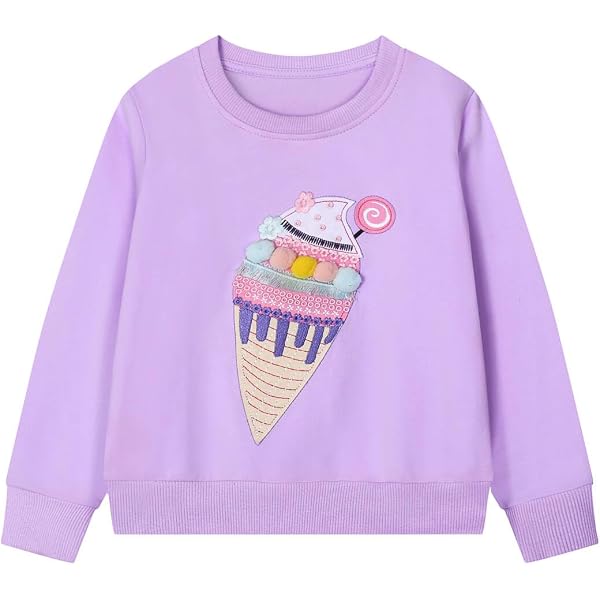 Pull Manches Longues Fille - Sweat Thermique Loisirs - Automne/hiver - Coupe Ample - Tissu Doux Et Confortable