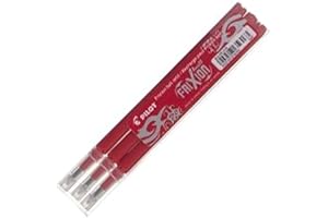 Pilot Pen 2276002 F – Mine de rechange Frixion Clicker, résistance de 0,5 mm, lot de 3, rouge