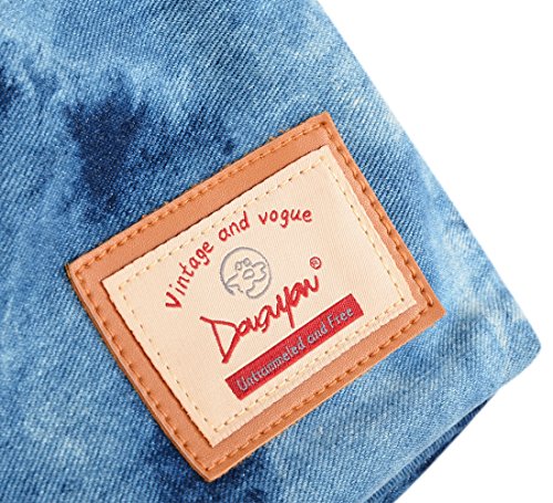 Gezu Canvas Rucksack Herren oder Damen Vintage Schulrucksack UniTasche Laptop Rucksack 15 6 Zoll Laptop GZ320  Dunkel Blau 