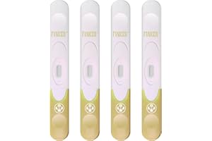 VELVERVY 4 PCS Tira reacctiva de Embarazo,Envueltas Individualmente Selladas Prueba de Embarazo (Amarillo)