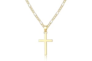 CERSLIMO Kreuz Kette Herren Damen, Kette mit Kreuz Silber Gold Halskette Anhänger Kreuz AAA Zirkonia für Mädchen Jungen Freund