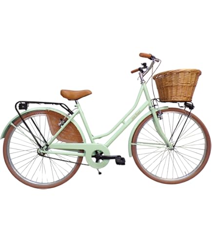 Bici Donna Olandese Da Passeggio - Stile Vintage Con Cestino In Vimini, Ruote 28'' E Cambio - Foto 7