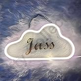 SIFTY COLLECTIONS Acrylic Personalized Name Cloud Lamp with Neon LED Light Custom Alphabet Letters Sign Board for, Home Decor