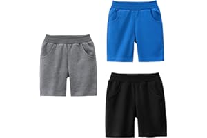 NATUST 3 Pack Boys Shorts, Cartoon Summer Jogger Shorts