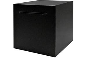 MEIYAXINWIN Spardose Schwarz Edelstahl, Spardose Nicht Zum öffnen, 12 x 12 x 12 cm Sparschwein Münzen und Scheine Money Box Sparbox für Erwachsene und Kindergeschenk