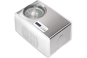 Melchioni Family | Gelatiera FROSTY Completamente Automatica, Gelato Pronto in 60 Min, Autorefrigerante 150W, Capacita’ 1,5 L, Gelato, Yogurt e Sorbetti, Timer Digitale, Cestello Estraibile, Bianco